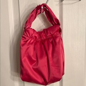 Chic Pink Satin hand Bag